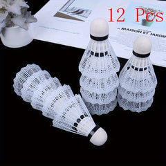 12pcs Plastic Badminton Shuttlecocks for Outdoor Training