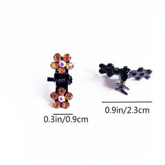 12pcs Glitter Rhinestone Mini Claw Clips Hairpin Hair Accessories