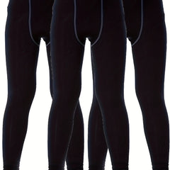 3pcs Boy's Compression Sports Leggings Slim Fit Pants Quick drying
