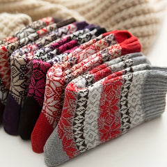 5 Pairs Geometric Pattern Mid Tube Socks for Women
