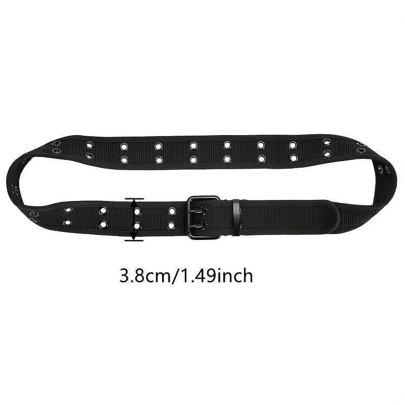 Canvas Pin Buckle Leather Belt for Men