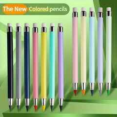 12 HB Colored Pencils with Eraser No Sharpening Needed