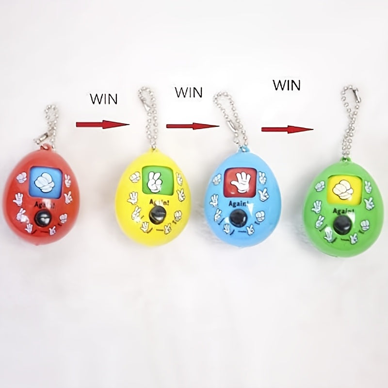8pcs Rock Paper Scissors Egg Set Mini Toy with Keychain