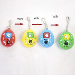 8pcs Rock Paper Scissors Egg Set Mini Toy with Keychain