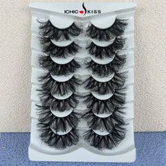 7 Pairs Fluffy 9D Faux Mink Eyelashes Soft & Thick