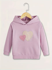 Girls' Hearts Graphic Hooded Sweatshirt Gift Daily Party Holiday
