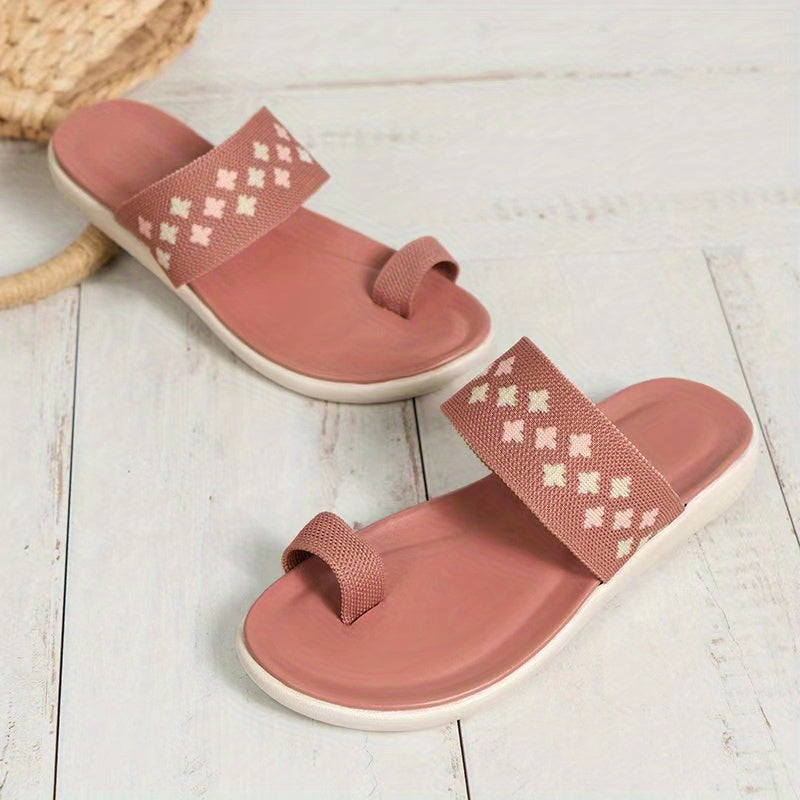 Women's Knitted Slide Sandals Comfortable Outdoor Shoes