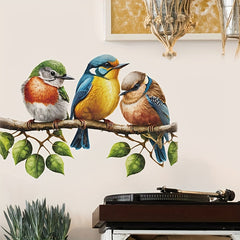 Cartoon Tree Branch Bird Wall Sticker PVC Removable Waterproof Home Decor