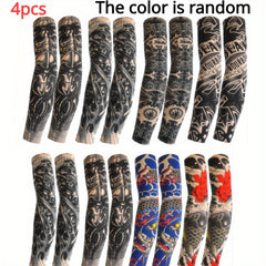 Summer Personality Flower Arm Tattoo Sleeve for Cycling