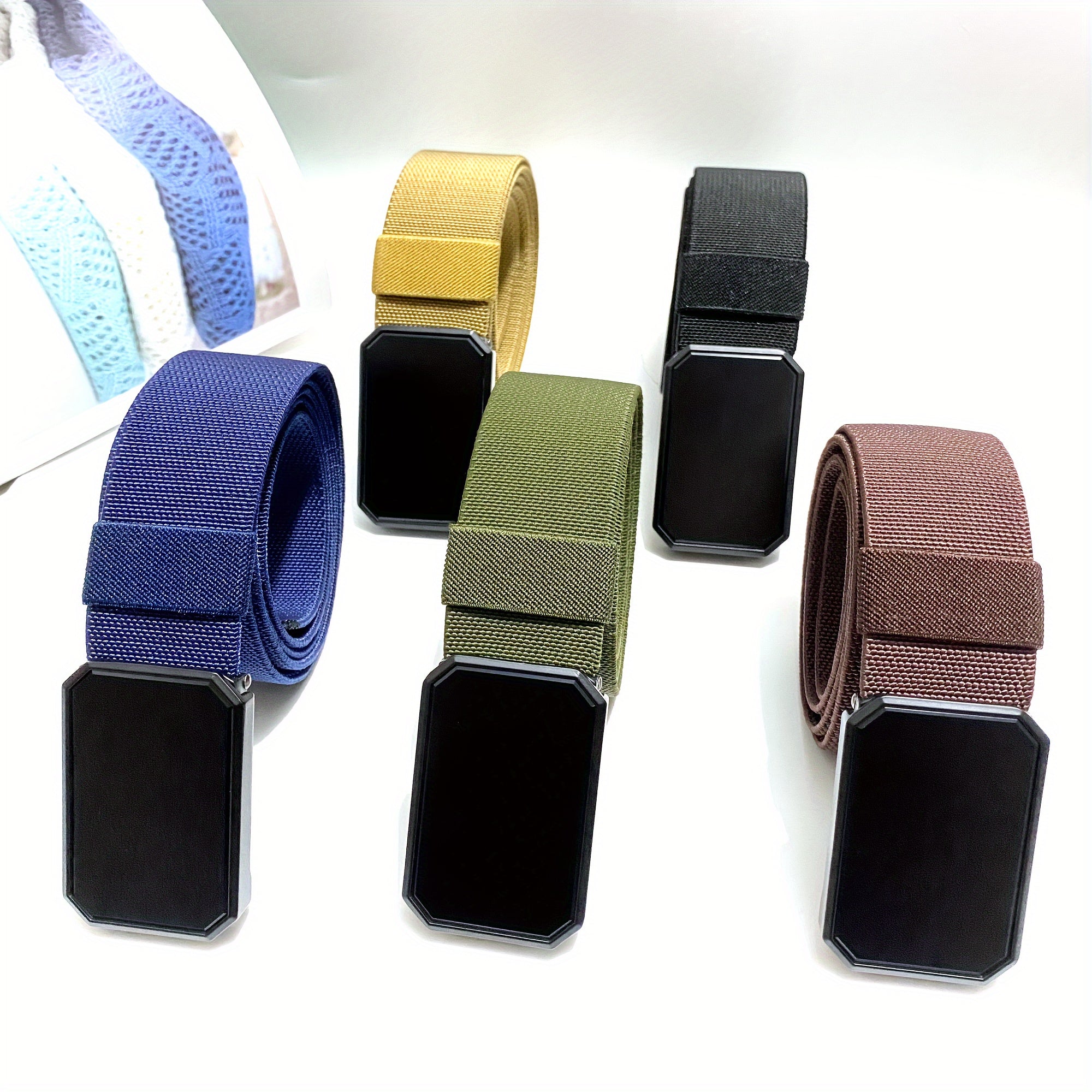Men's Magnetic Elastic Canvas Belt Outdoor Military Training Belt