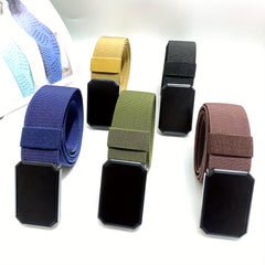 Men's Magnetic Elastic Canvas Belt Outdoor Military Training Belt