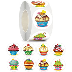 500 Happy Birthday Self-adhesive Stickers Roll Stationery Decoration