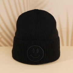 Casual Knitted Smiling Face Hat for Women