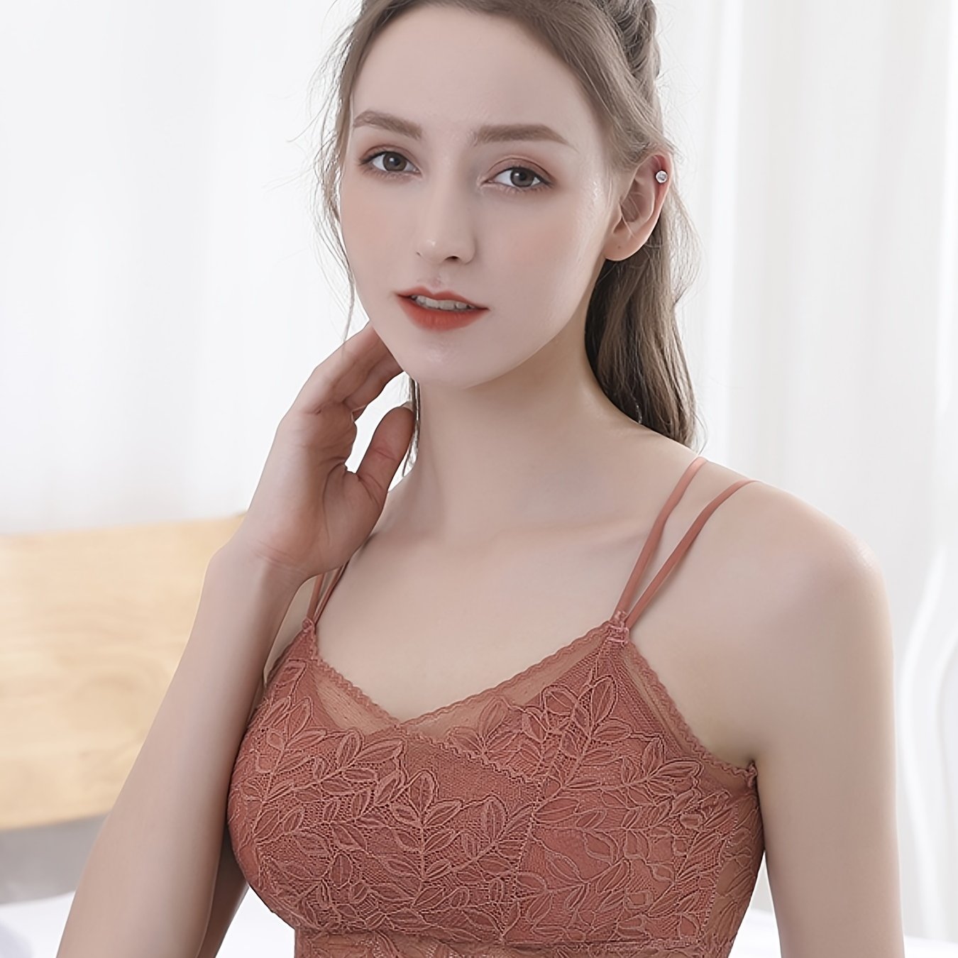 Lace Multi-Strap Vest Bra Breathable High Stretch No Steel Ring