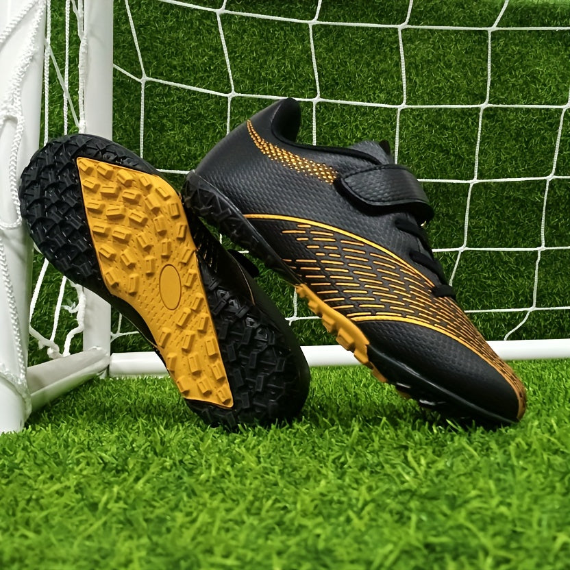 Boys Turf Football Boots Hook & Loop TF Soccer Cleats