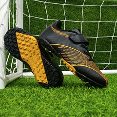 Boys Turf Football Boots Hook & Loop TF Soccer Cleats