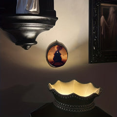 Resin Wood Slice Christmas Tree Pendants Holiday Home Decoration