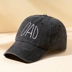 Men's Vintage Letters DAD MoM Washed Baseball Cap
