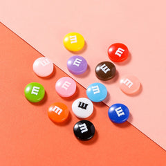 10pcs DIY Resin Decoration Heart M Beans Mini Food Cream Glue Resin Accessories