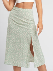 Ditsy Floral Slit Skirt Casual Loose Summer Women's Clothing