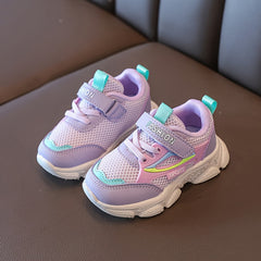 Girl's Mesh Breathable Sneakers Non Slip Soft Sole Shoes