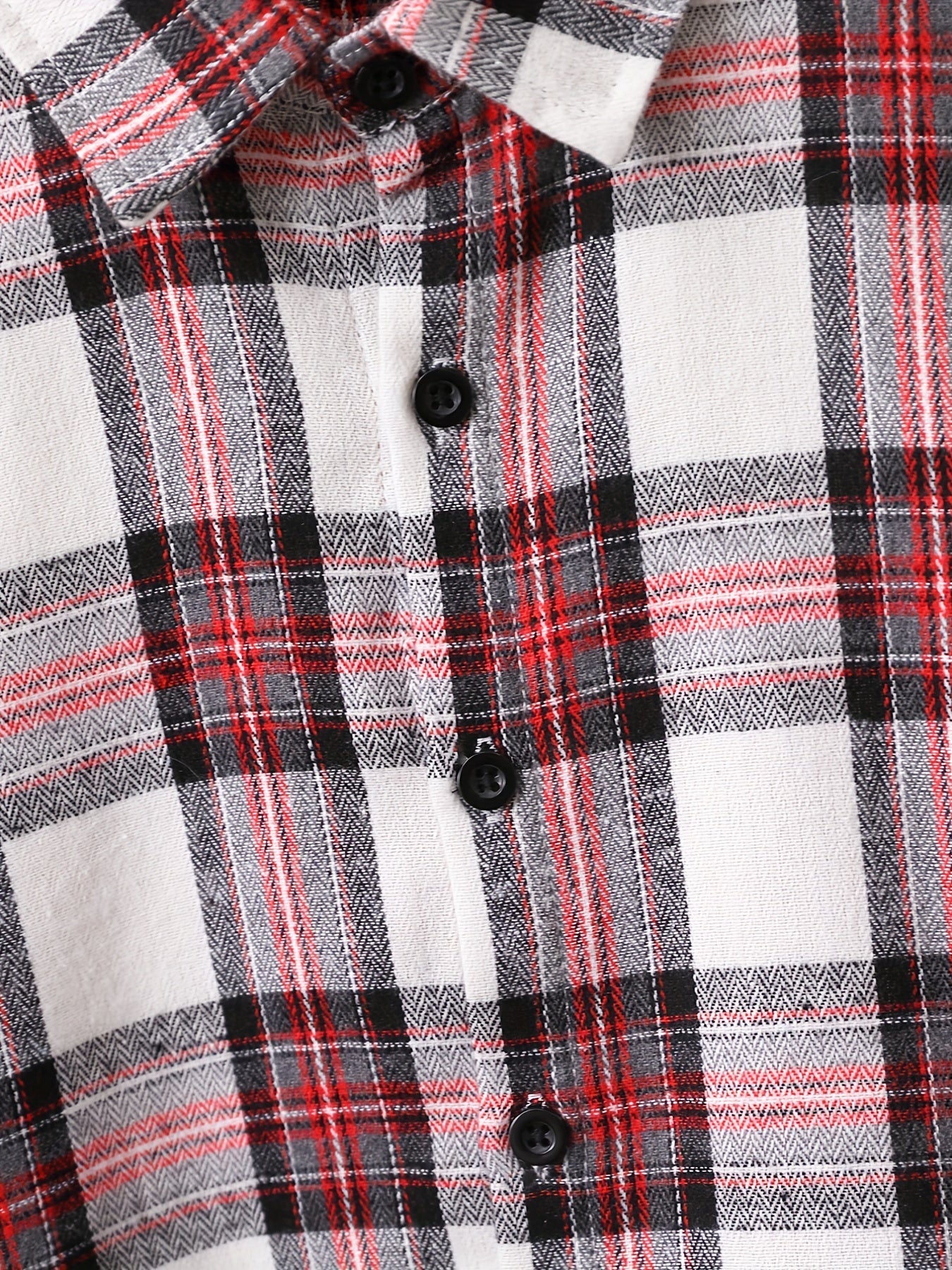 Boys Plaid Long Sleeve Shirt Spring Autumn Casual Lapel Top
