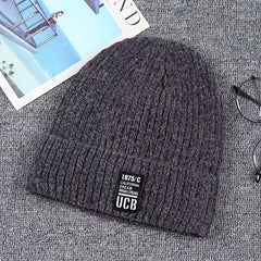 Mens Winter Warm Pullover Wool Hat Thickened Ear Protection Cycling Winter Hat