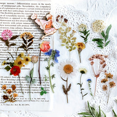40pcs PET Sticker Plant Flower Diy Journal Diary Decoration