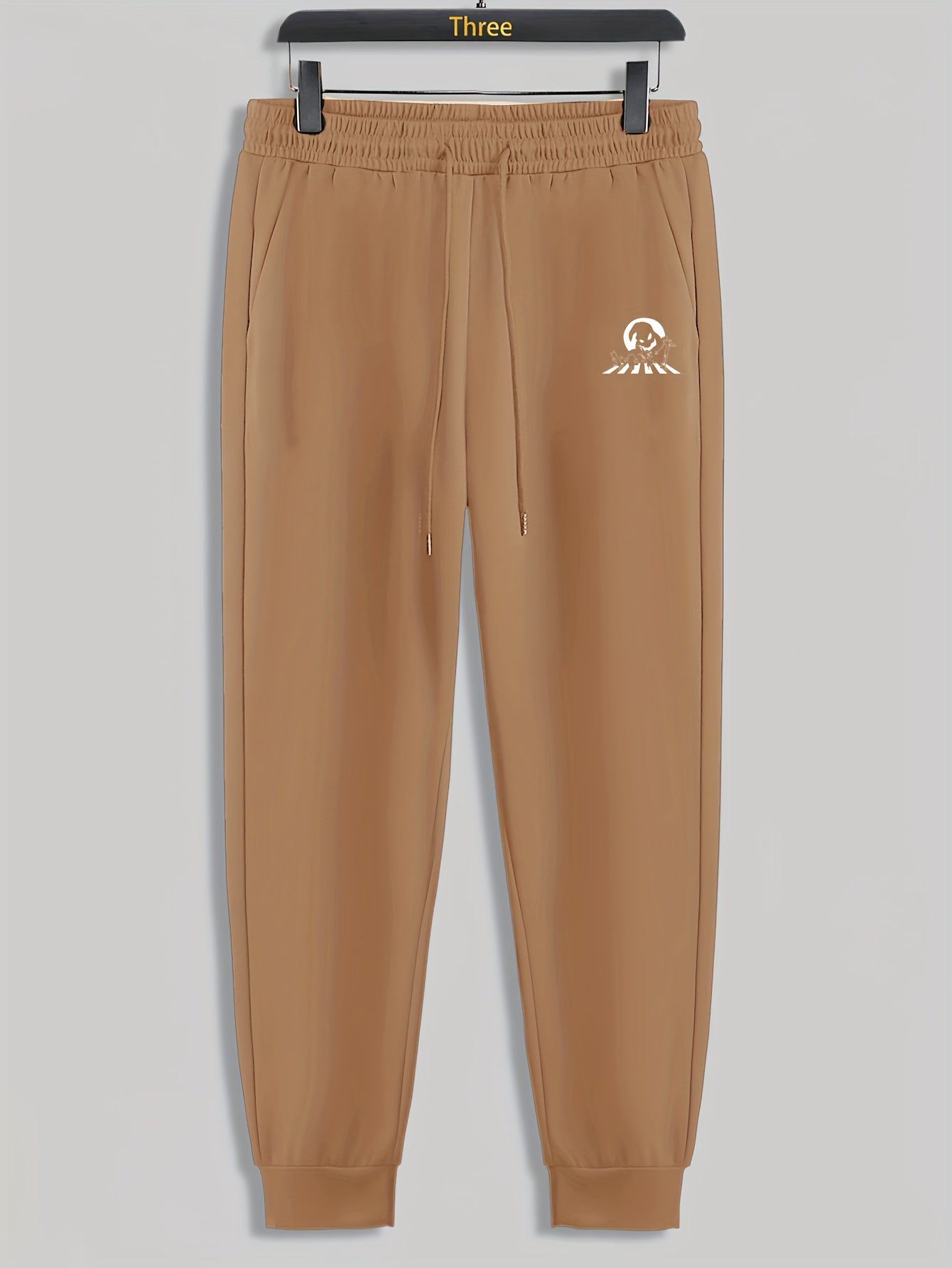 Ghost Print Men's Drawstring Sweatpants Loose Casual Trousers