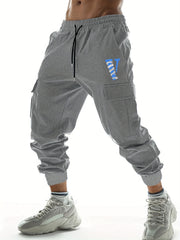 Snake Pattern V Letter Print Cargo Pants