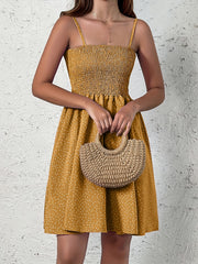 Polka Dot Cami Dress Backless Casual Dress For Summer & Spring Women's Clothing