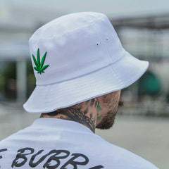 Leaf Embroidery Bucket Hat Summer Cap Men Women