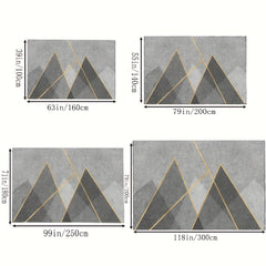 Faux Wool Area Rug Modern Large Carpet Living Bedroom Non-slip