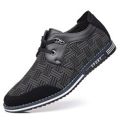 Men's Geometric Pattern Derby Shoes Lace up Front Dress Shoes For Men