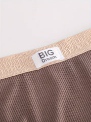 4pcs Letter Print Briefs Comfy Stretchy Intimates Panties Women's Lingerie