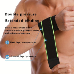 Adjustable Compression Strap Wrist Brace for Workout Men & Women
