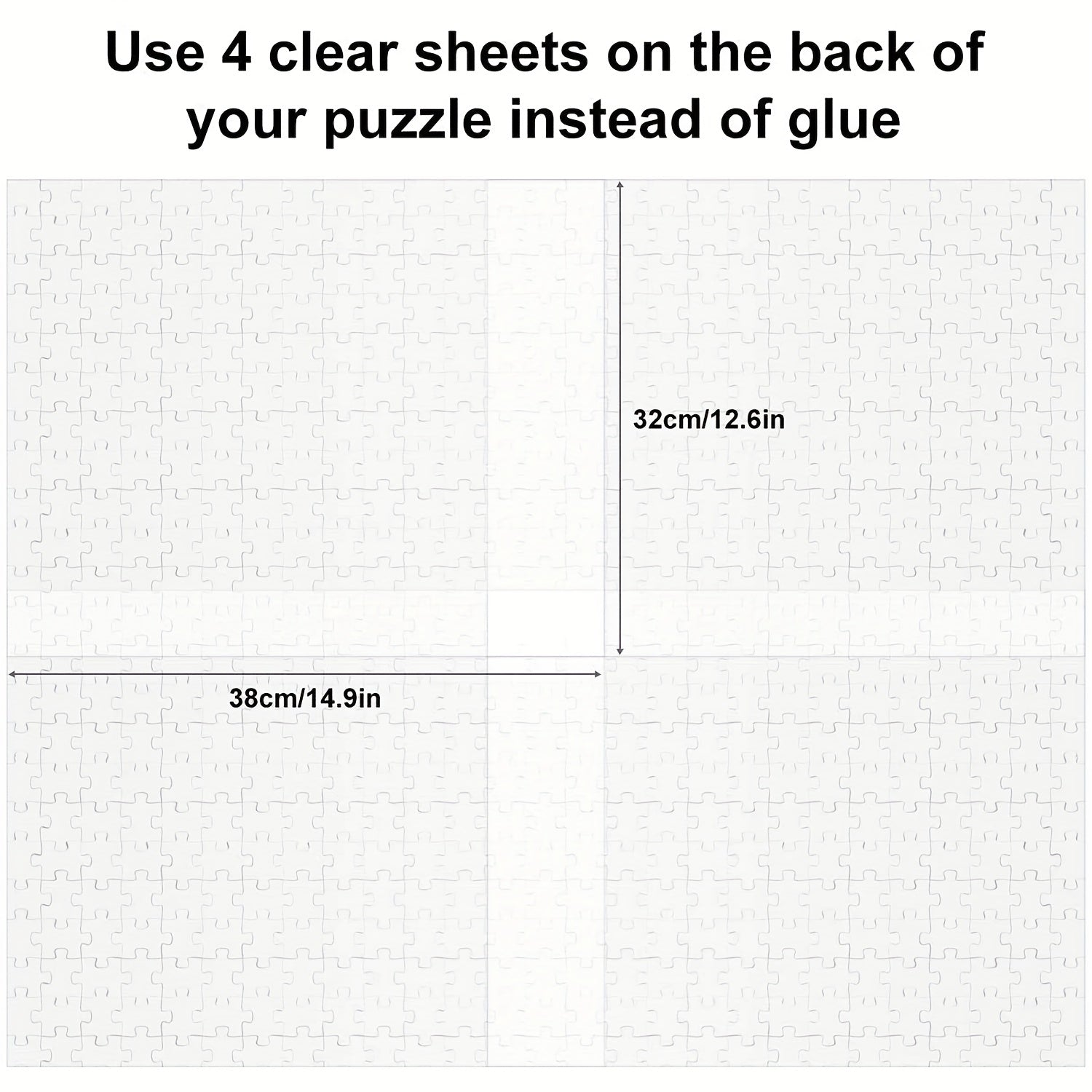 12 Sheets Puzzle Saver Peel Clear Adhesive Backing Jigsaw Puzzle Glue