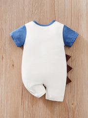 Baby Boy's Cotton Jumpsuit Crocodile Print