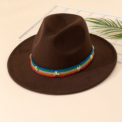 Vintage Rainbow Jazz Felt Hat