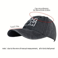 Funny Adjustable Washed Cotton Embroidered Mom Baseball Cap For Mama
