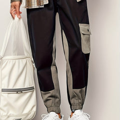 Cotton Drawstring Cargo Pants Men's Work Pants