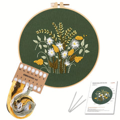 Embroidery Starter Kit Flower Plant Pattern Cross Stitch Set