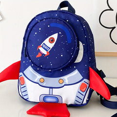 Space Rocket Kids Backpack with Rein