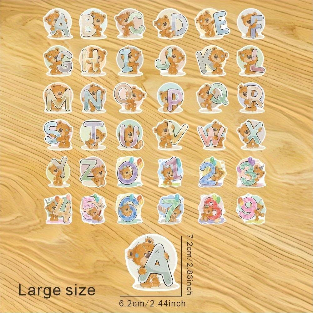 36pcs Cartoon Letter Stickers for Decoration, Cup, Notebook, Mobile, Furniture