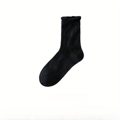 Solid Socks Comfy & Breathable Women's Stockings & Hosiery