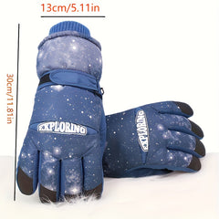 Warm Winter Ski Gloves - Touch Screen Cycling Gloves - Water Resistant