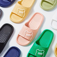 Women's Bear & Letter Indoor Slides Non Slip Shoes