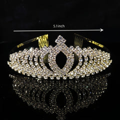 Silver Wedding Baroque Crown Bride Crowns And Tiaras
