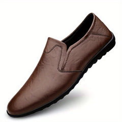 CLOHOO Custom Leather Loafer Shoes with Rubber Sole