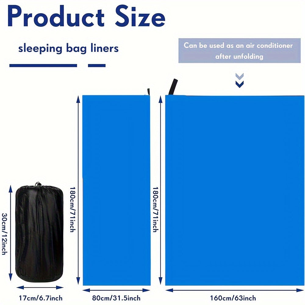 Plush Sleeping Bag Liner Warmth Zipper Camping Travel